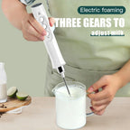 Wireless Rechargeable Electric Milk Frother 3 Speeds Handheld Foam Maker Latte Cappuccino Hot Chocolate USB Rechargea Home