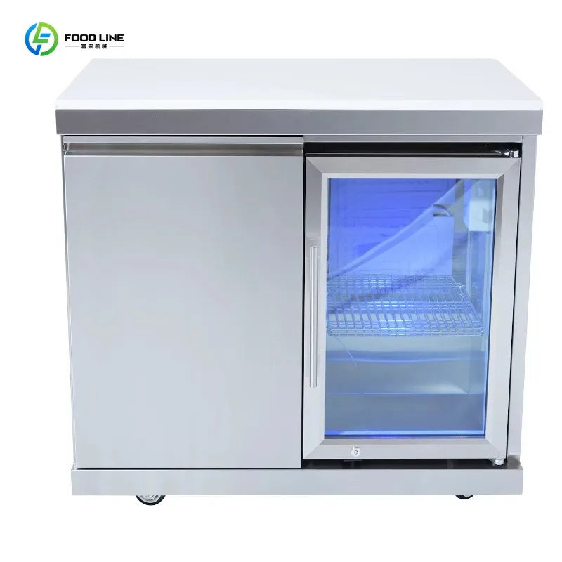 Customized Premium Outdoor Kitchen Garden with Sink Grill Island Durable Modular Stainless Steel Refrigerator Cabinet