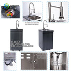 Customized All-Weather Outdoor Cooking Station Modern Black Outdoor BBQ Kitchen for Garden Patio Backyard Outdoor Living