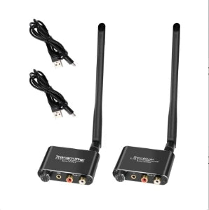 2.4ghz Wireless Wifi Audio Music Transmitter and Receiver With 3.5mm R/L RCA Wireless Audio adapter For DVD TV Computer CD