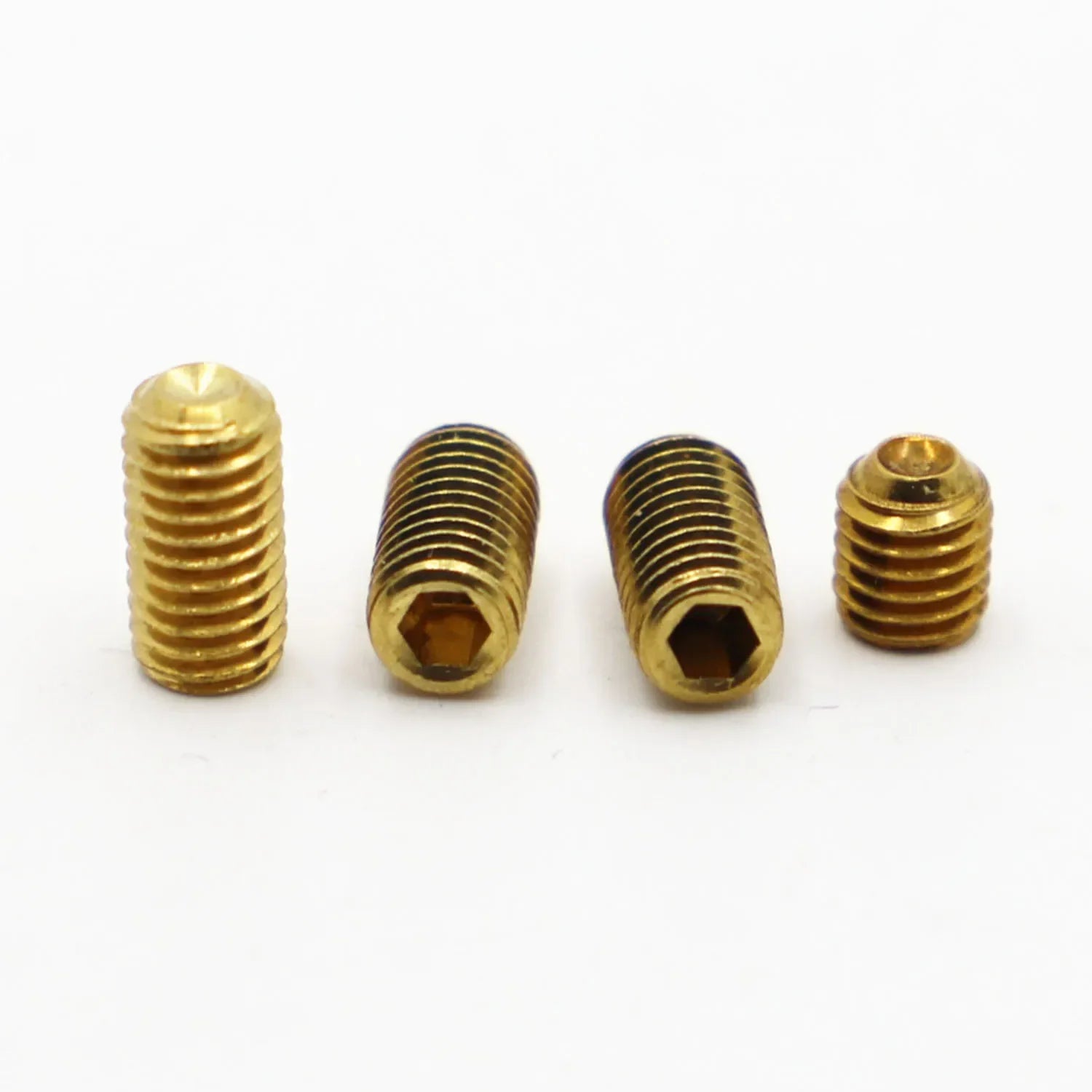 2-10pcs M2 M2.5 M3 M4 M5 M6 M8 M10 Brass Hexagon Socket Set Screws With Cup Point Grub Screw Bolts DIN916