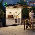 Outdoor Kitchen Factory Hot-selling Electric Smart Module Garden Cabinet Integrated Aluminum Alloy Kitchen Cabinet Set customize