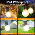 Vintage G40 Frosted Globe String Lights E12 220V EU Warm White 110V US Waterproof Retro Wedding Garden Light New Year's Garland