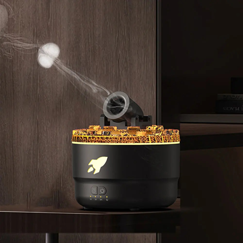 Volcanic Crack Light Cannons Humidifier Essential Oil Diffuser Cannon Blast Turret Aromatherapy Humidifier Aromatherapy Diffuser