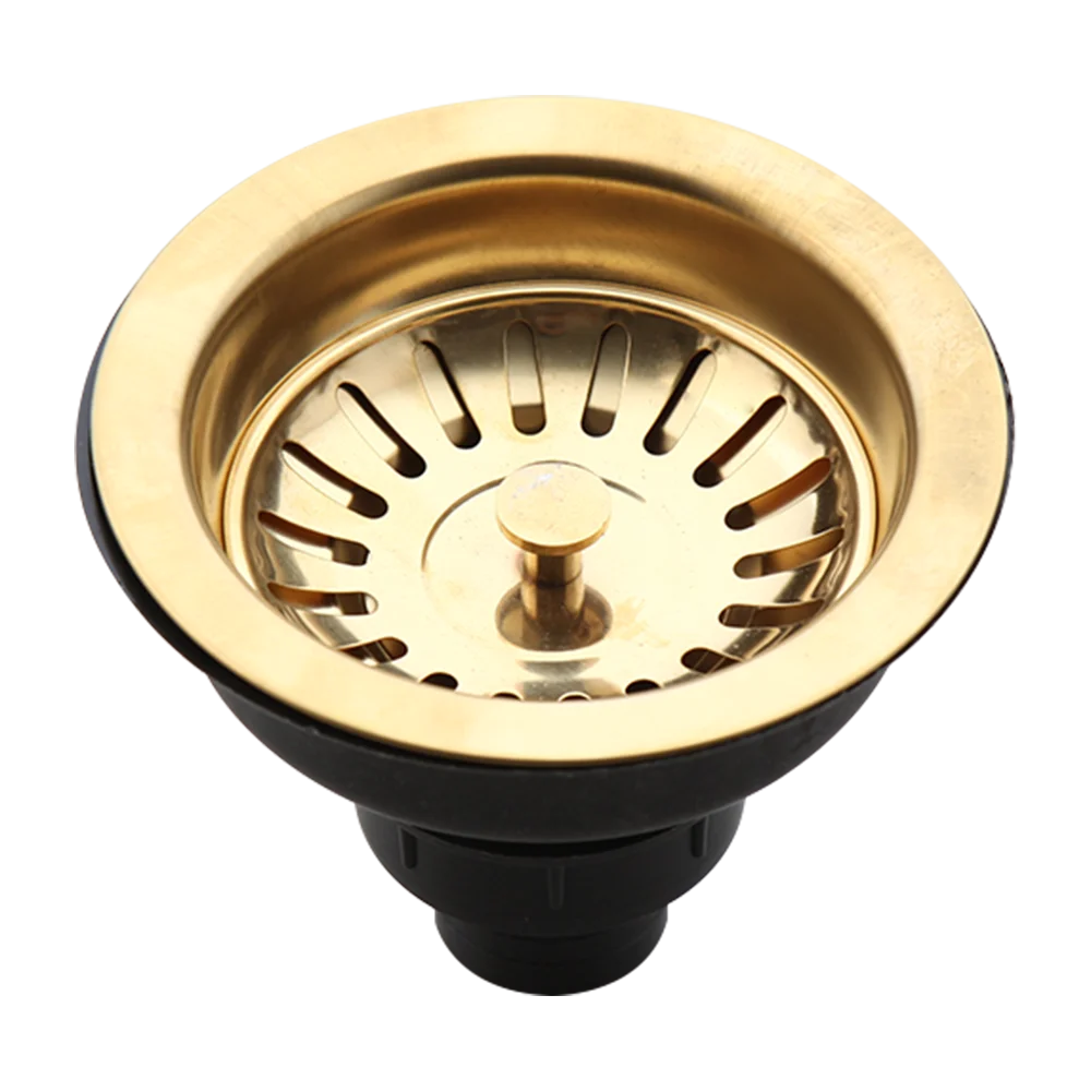 KEMAIDI Kitchen Sink Drain Strainer Stainless Steel Pop Up Sink Stopper Anti-Clogging Sink Food Catcher Basket Odor Filter Sink