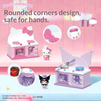 Sanrio Characters Blind Box Kuromi Cinnamoroll Hellokitty Mini Kitchenware Set Kawaii Happy Little Kitchen Figures Toy Gift
