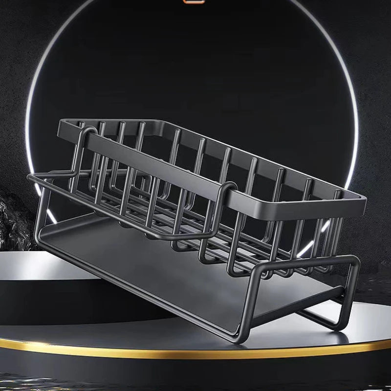 Kitchen Countertop Storage Rack Cloth Rack Multifunctional Kitchen Drain Rack Household Storage Wire Ball Sponge Drain Rack