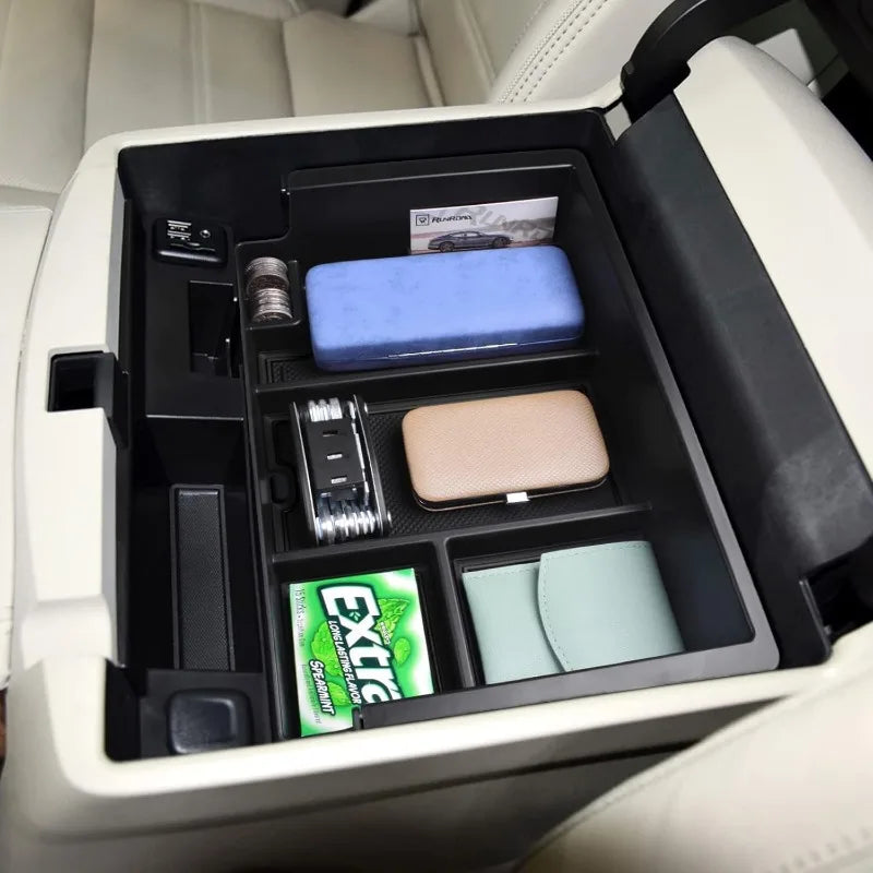 Upgraded Console Organizer Tray Compatible with Chevy Silverado/GMC Sierra 1500(2014-2018) and Silverado/Sierra 2500/3500HD(2015