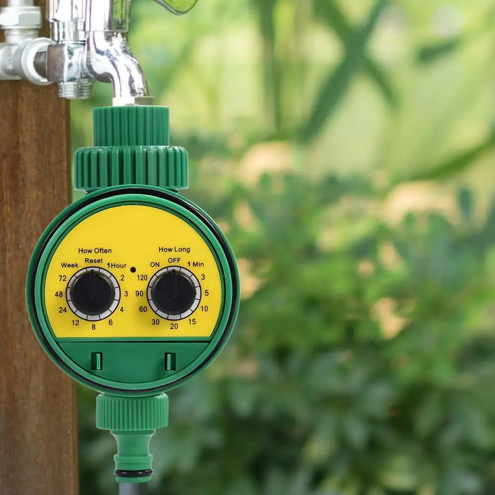Green Outdoor Plastic Garden Electronic Automatic Watering Hose Irrigation Timer Faucet Water Hose