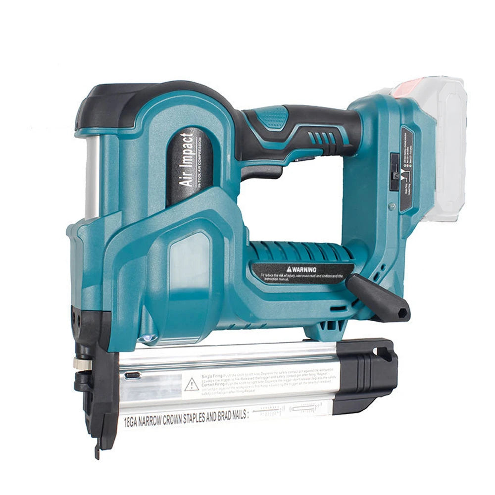 Cordless Electric 2 in 1 Nailer/Stapler Gun with 200pcs 32mm and 200pcs 50mm Nails Compatible with Maki ta Lithium Battery