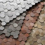 Luxury Metal Stainless Steel Wall Mosaic 3D Bathroom Mosaic Tile Aluminum Hexagon Mosaic Background Wall Sticker Self-adhesive