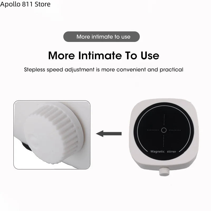 Magnetic Stirrer Kitchen Liquid Mixing Mini Laboratory Stirrer Portable Mixing Stick Mixing Board 1L 4000 RPM For Laboratories