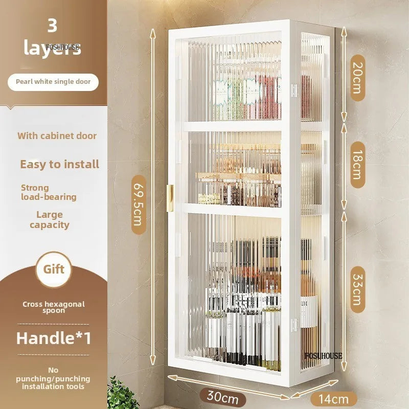 Japanese Acrylic Bathroom Cabinet Wall-mounted Mirror Box Transparent Bathroom Cabinets with Storage Rack Bathroom Furniture