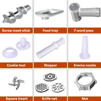 Electric Meat Grinder Sausage Maker with 3 Grinding Plates Food Pusher Meat Mincer Juicer Food Grinder for Home Kitchen
