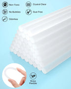 Mini Hot Glue Sticks 50 100 200 400 Pcs, 7x100mm High Adhesive Multipurpose for Kid Adult DIY Art Craft Gluing Repairing