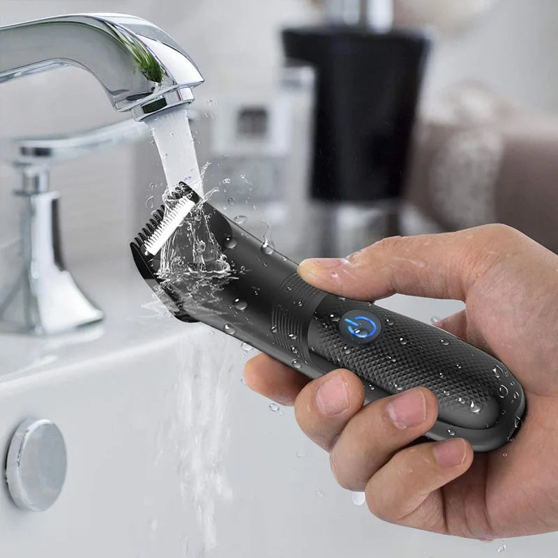 Body Hair Trimmer for Men Electric Groin Hair Trimmer Rechargeable Ball Shaver Groomer Replaceable Ceramic Blade Head Waterproof