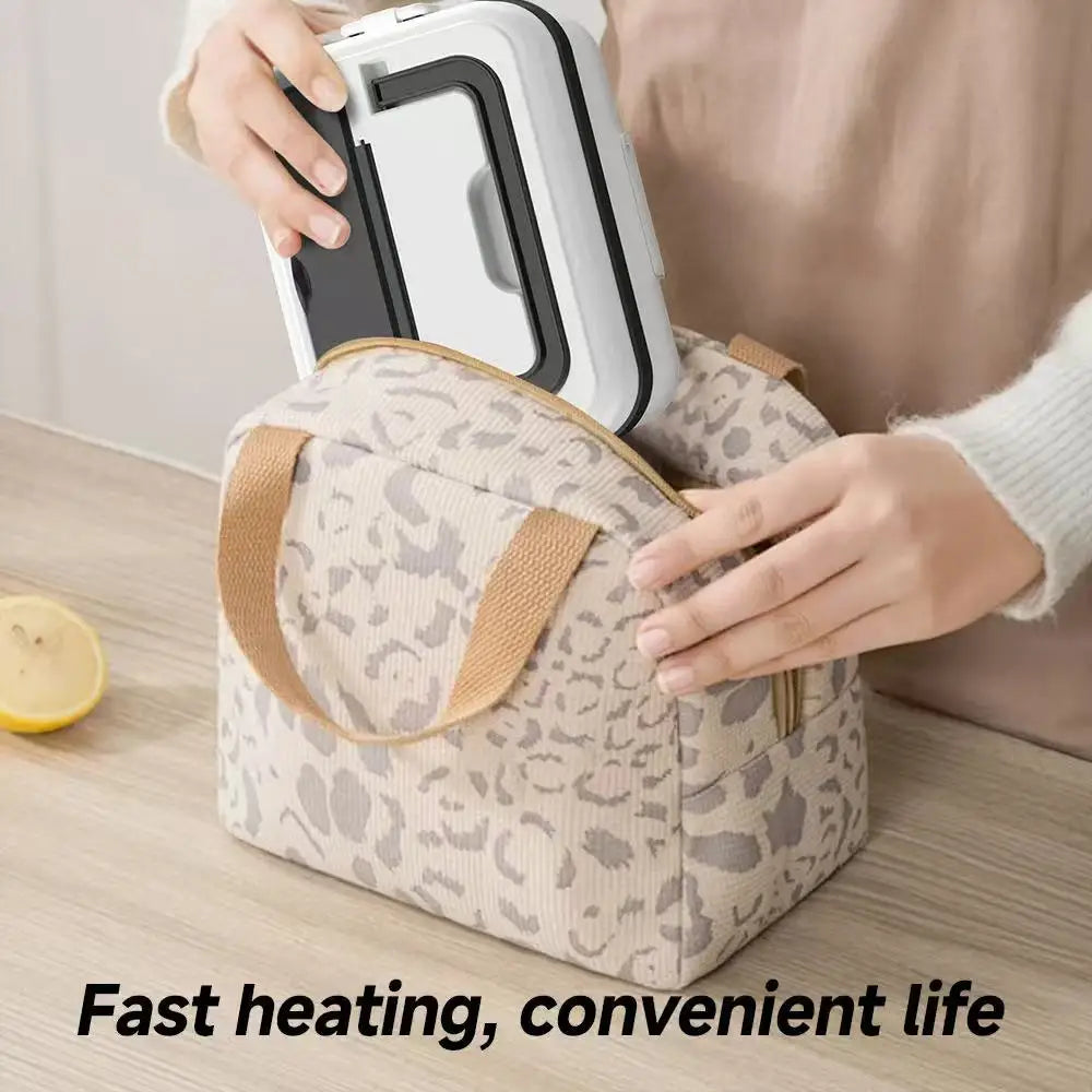 Portable Wireless Lunch Box Heating Water-free Bento Box Large Capacity Insulated Lunch Box For Travel/Office LCD Display