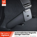 YZ Rear Seat Trash Can For Tesla Model 3 Y Highland Juniper Rear Interior Storage Box Magnetic garbage bin Car Accessories