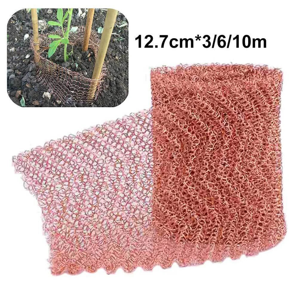 Copper Mesh Slug Repeller Rustproof Slug Repellent Copper Net Long Lasting Copper Wire Mesh for Garden Plant Protection