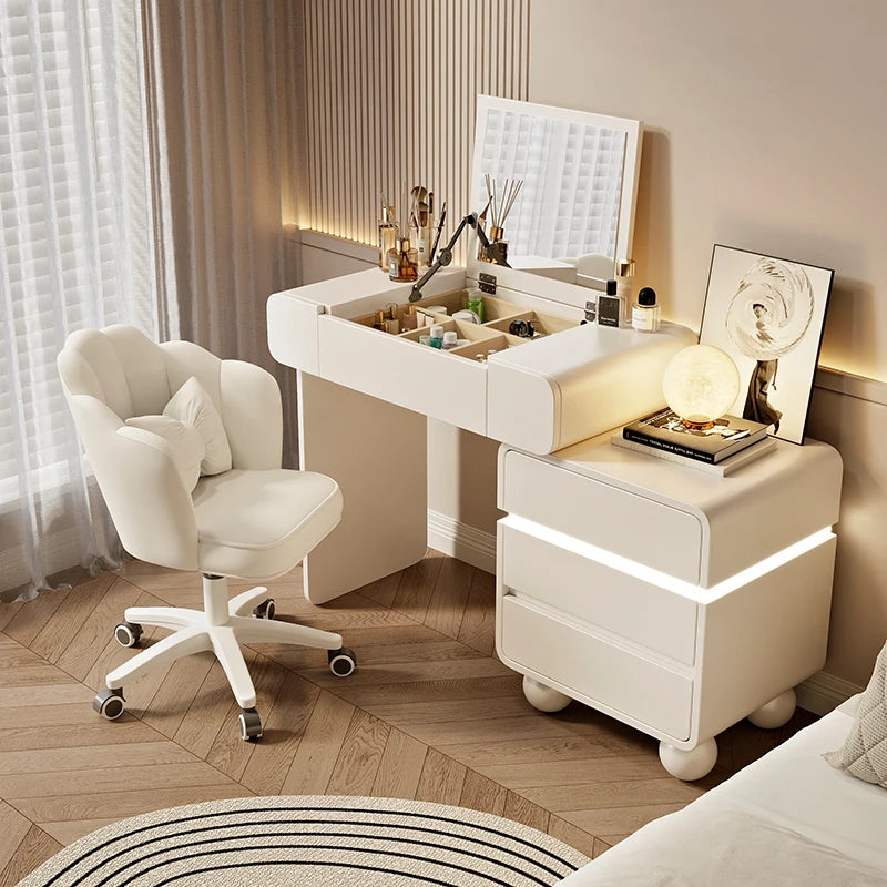 Vintage Trendy Vanity Dresser Modern Nordic Italian Unique Makeup Table Minimalist Elegant Aesthetic Vestidores Hotel Furniture