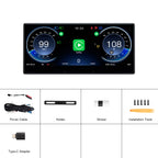 Podofo 9” Head Up Display For Tesla Model 3/Y Tesla HUD Display Carplay Android Auto WIFI Bluetooth OTA Power Speed Update