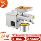 Home Automatic Oil Press Machine Commercial Nuts Seeds Oil Presser Oil Extractor Digital Temperature Control