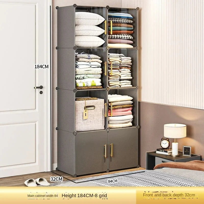 NEW Wardrobe Clothes Cabinets Dressers Cube Storage Locke Closet Plastic Collapsible Sturdy Home Bedroom Foldable Furniture