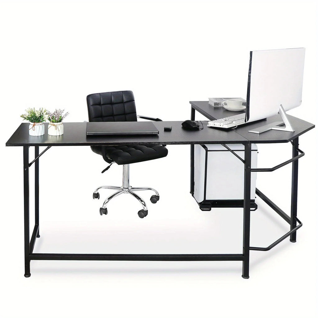 66" L-Shaped Gaming Desk Corner Computer Desk PC Laptop Study Table Workstation