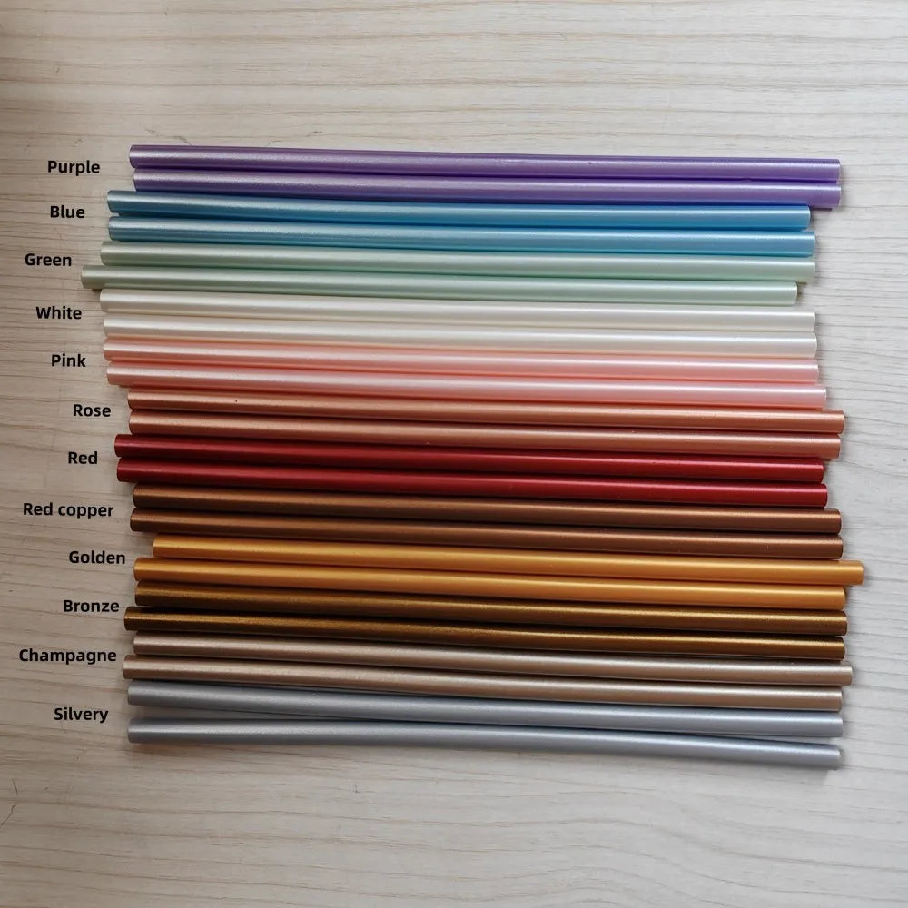 20Pcs/Lot Antique Metal color Hot melt glue stick Silicone bars for gun DIY Manual wax sealing 3D printing art creation