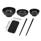 Decorative Toy 1:6 Dinner Plate, Bowl, Chopsticks, Tray for Dollhouse Kitchen: Miniature Model Set
