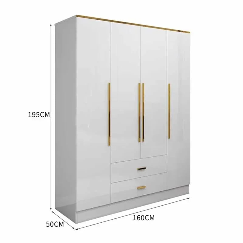 White Gold Wardrobe Designer Clothes Waterproof Children Wardrobe Organizers Nordic Vestidor De Armario Abiertos Hotel Furniture