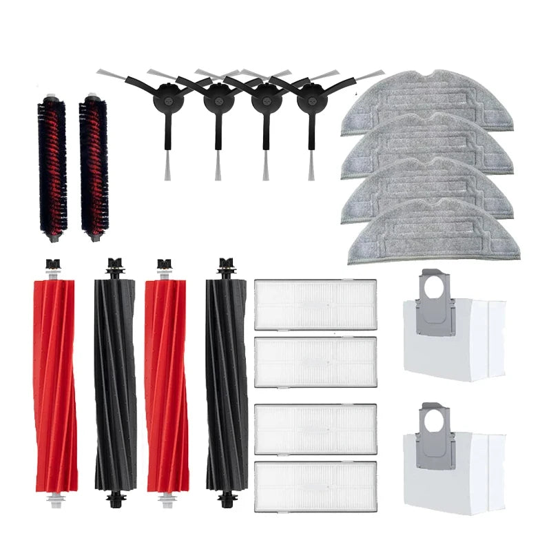 For Roborock S8 Pro Ultra Robot Vacuum Spare Parts Main Side Brushes Mop Cloths HEPA Filters Dust Bags Accessories