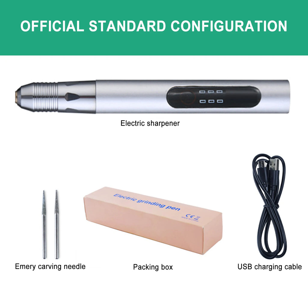 Mini Carving Pen Engraver Speed Regulating Charging Lithium Small Wood DIY Polishing Lettering Pen Electric Nails Machine Set