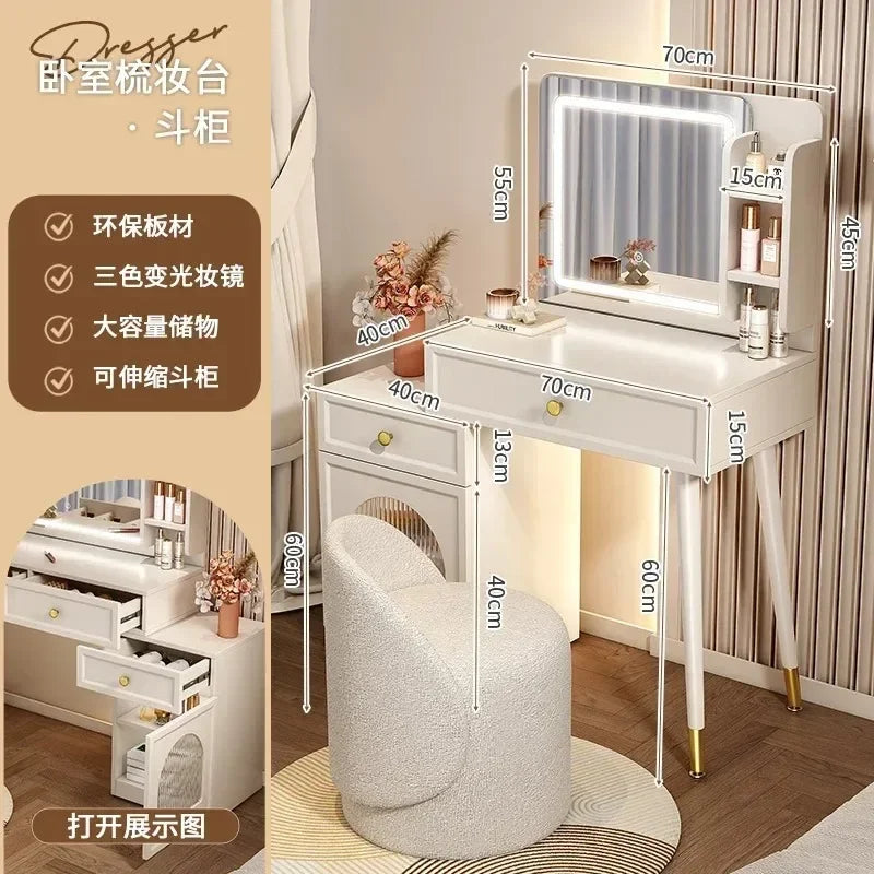 Console Living Rooms Vanity Table White Modern Beige Space Saving Organizer Dresser Makeup Trendy Vestidores Trendy Furniture