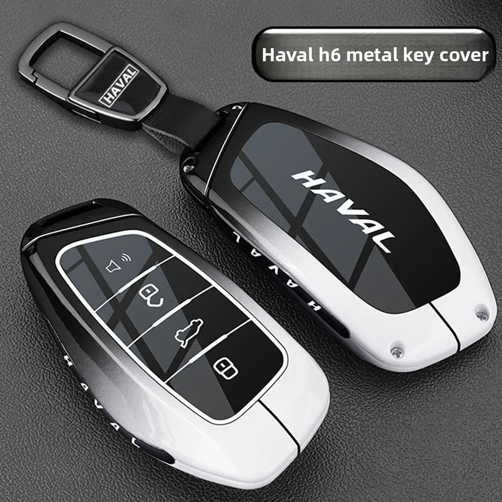 Leather Car Key Case Cover for Great Wall Haval H6 2024 H9 2024 H2 M6 Cool Dog Plus Owl Dragon MAX F7 F7X F7H H8 H3 Accessories