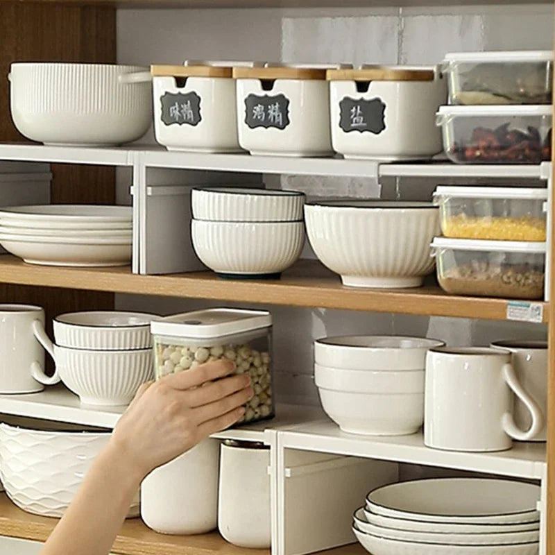 Kitchen Cupboard Organizer Retractable Cabinet Shelf Seasoning Bottle Spice Rack Dish Shelf Kitchen Accessories Storage Rack