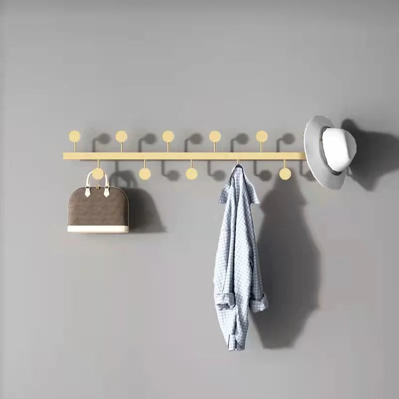 Japanese Style Minimalist Metal 4 Hooks Clothes Hat Rack Wall Hanging Creative Entrance Bedroom Decoration Foyer Hooks Hangers