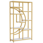 Tribesigns Bookshelf Industrial 5 Tier Etagere Bookcase, Freestanding Tall Bookshelves Display Shelf Storage Organizer