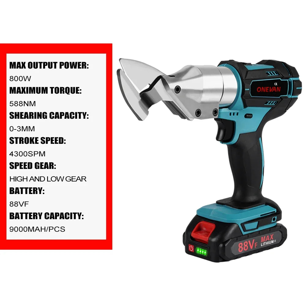 588N.m Electric Scissors Efficient Rechargeable Metal Plate Iron Multifunction Power Cutting Tool For Makita 18V Battery Pin