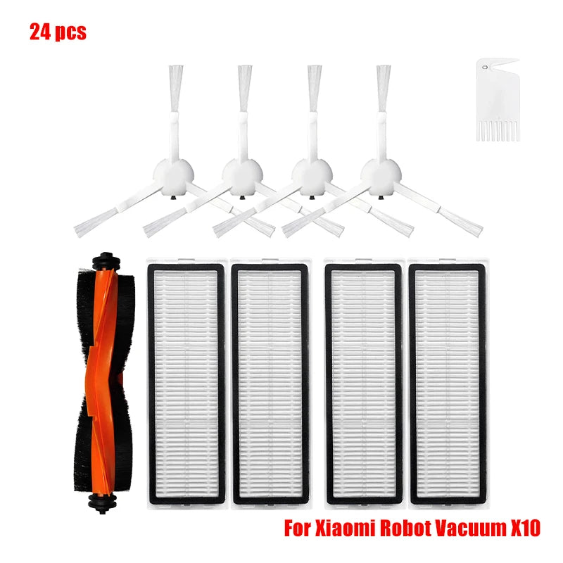 For Xiaomi Robot Vacuum X10 Robot Vacuum Cleaner Parts Replacement Main Side Brush Hepa Filter Mop Cloth Dust Bag Accessories
