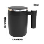 380ML Self Stirring Mug Coffee Cup Rechargeable Automatic Magnetic Stirring Coffee Mug Auto Self Mixing Stainless Steel Cup