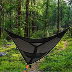 Portable Triangle Hammock 4Mx4Mx4M Multi Person Aerial Mat Convenient Outdoor Camping Sleep Hammock Portable Hanging Bed