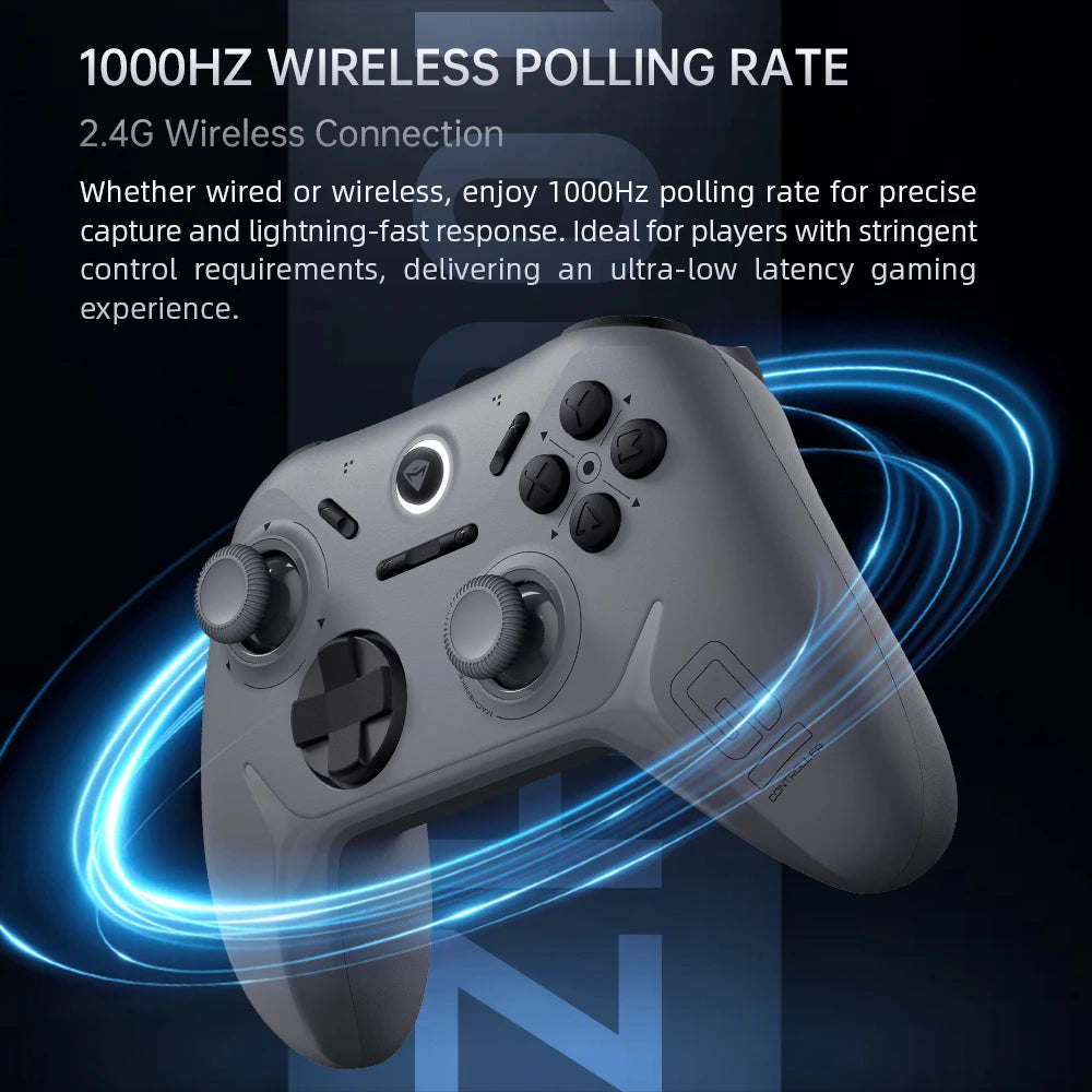 Machenik G1 Three-Mode Gamepads RGB Colorful Hall Effect Joystick Multiplatform Wireless Controller 2.4g Bluetooth Connection