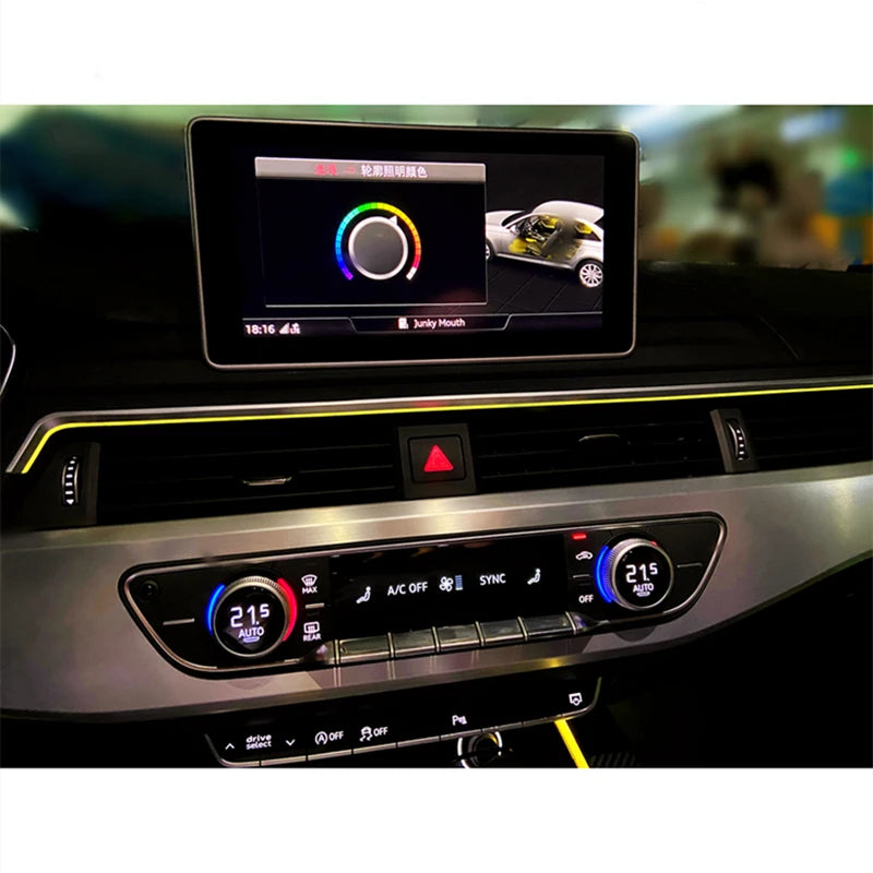 Car 30-color LED trim panel for Audi A4 A5 B9 instrument panel light guide strip synchronous original ambient light