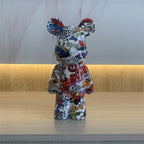 28cm Building Block Bear Statue DIY Creative Animal Sculpture Art Decor Unique Gift for Collectors  Kids Cool Desk Display Model