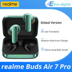 Global Version realme Buds Air 7 Pro Earphone 53dB Real-time Noise Cancellation 11+6mm Dual-DAC Driver Al Live Translator