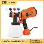 750W Electric Spray Gun 4 Nozzle Sizes 1200ml HVLP Household Paint Sprayer Flow Control Easy Spraying by PROSTORMER