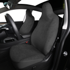 Seat Cover For Tesla Model 3 / Y Front Seat Cover Spring Summer White/Black 4mm Thick Polyester Fiber Car Interior Accessories