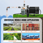 VEVOR Shallow Well Jet Pump 115 Volt Cast Iron / Stainless Steel Irrigation Water Pump for Agricultural Garden Irrigation System