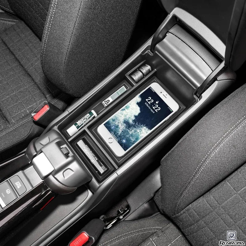 Center Console Organizer Tray Compatible with Honda HR-V 2023 2024 2025 HRV Accessories, ABS Console Organizer Armrest Storage B